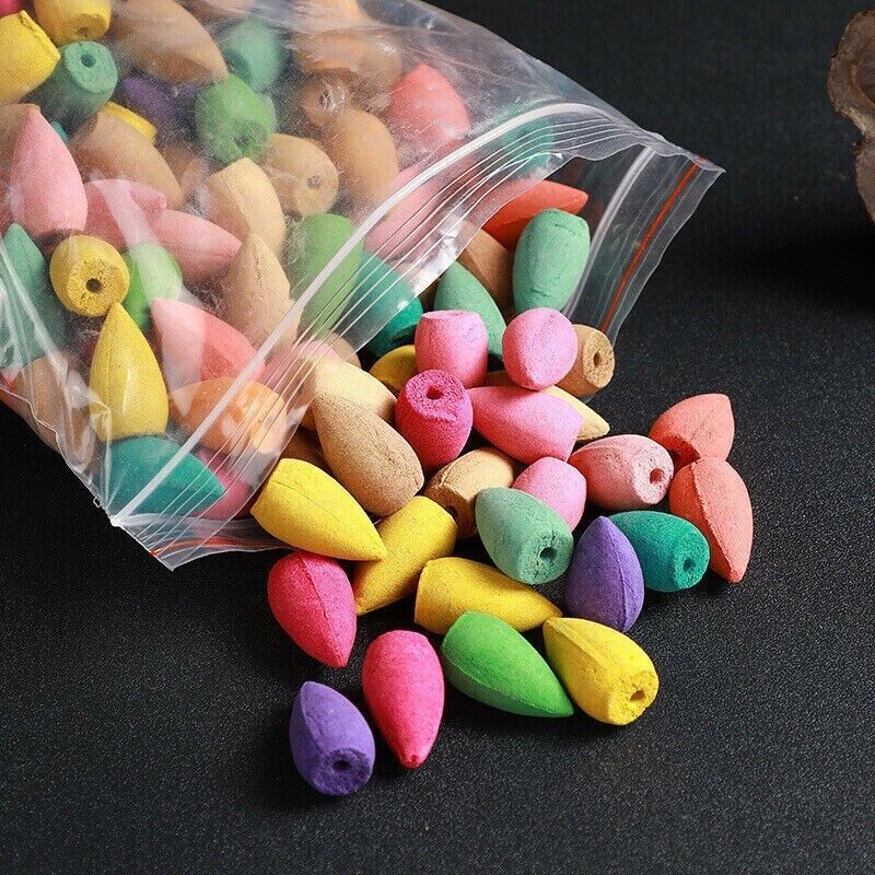 100Pcs Backflow Incense Cones Burner Heavy Smoke Waterfall Buddhism Smoke Cones - Image 5