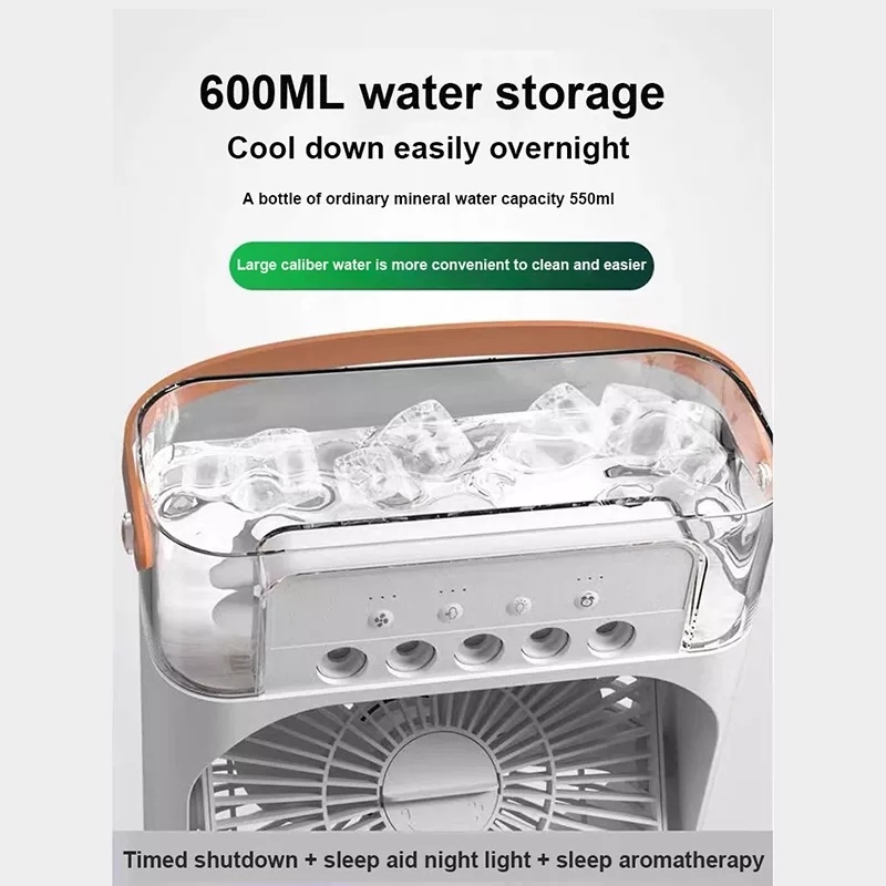 3 In 1 Air Humidifier Cooling USB Fan LED Night Light Water Mist Fun Humidification Fan Spray Electric Fan - Image 3