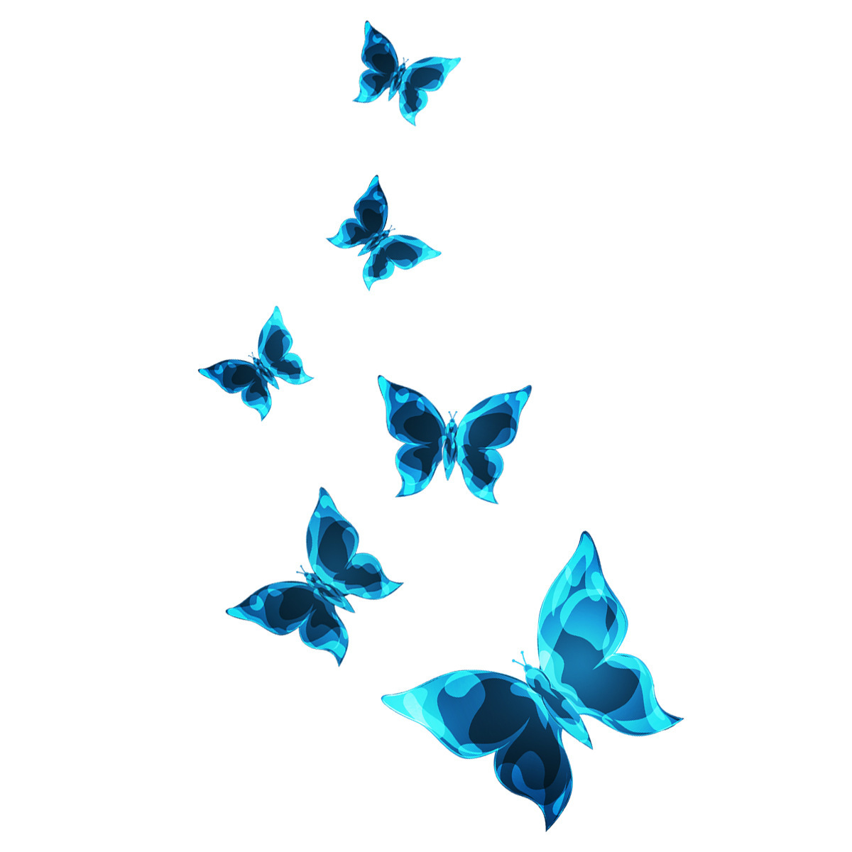 Blue Luminous Small Butterfly Bedroom Living Room Luminous Stickers Home Decor - Image 5