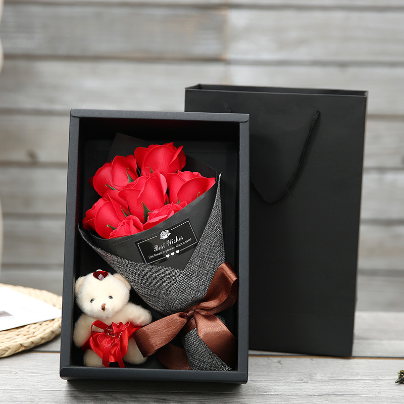 Tanabata Valentine's Day Girl Soap Flower Gift Box - Image 4