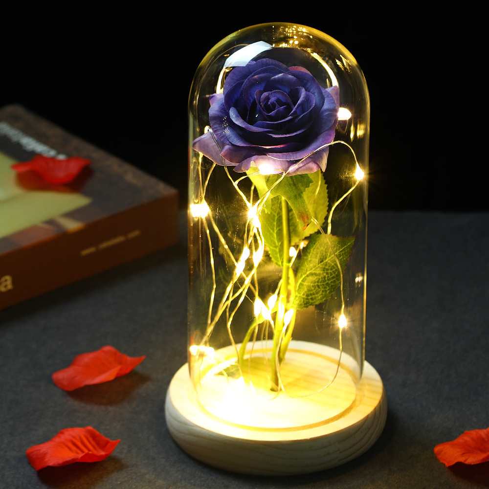 Glass Shade Rose Lamp - Image 4