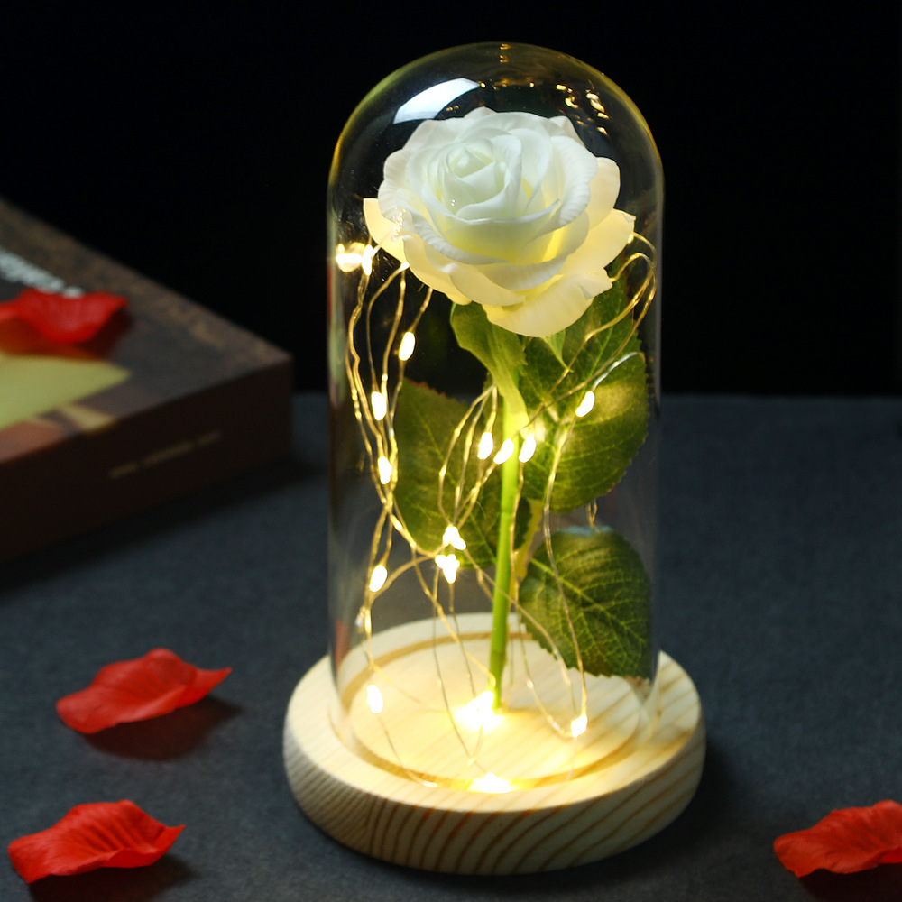 Glass Shade Rose Lamp - Image 3