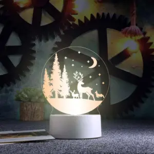 3D Illusion Night Light – Acrylic LED Desk Lamp, USB