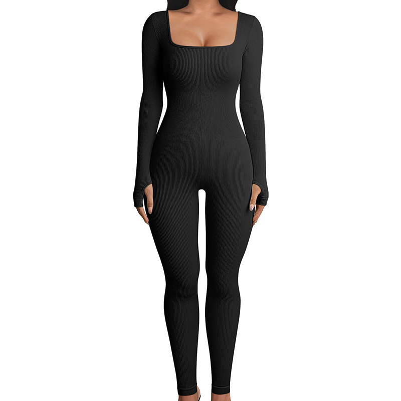 Seamless Jumpsuit Long Sleeve Shapewear Hip Lift Yoga Jumpsuit Sports Jumpsuit Bodysuits - Image 3