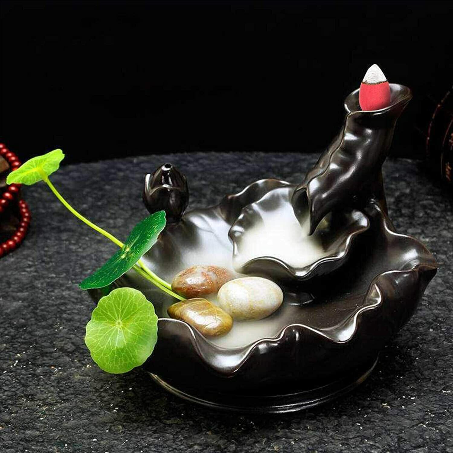 100Pcs Backflow Incense Cones Burner Heavy Smoke Waterfall Buddhism Smoke Cones - Image 4