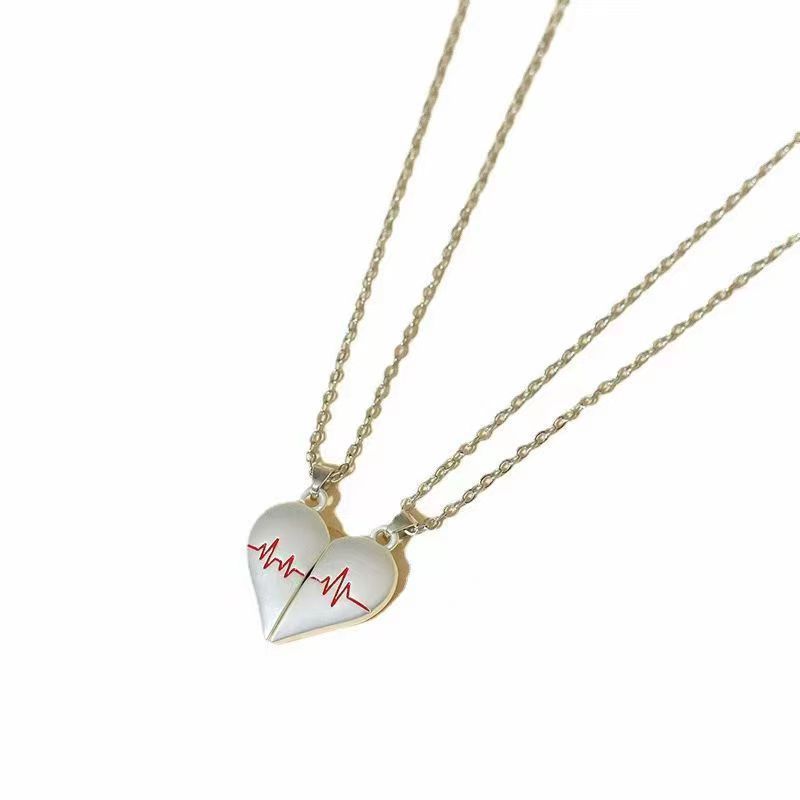 Heartbeat Magnetic Heart Necklace Love Couple Jewelry - Image 9