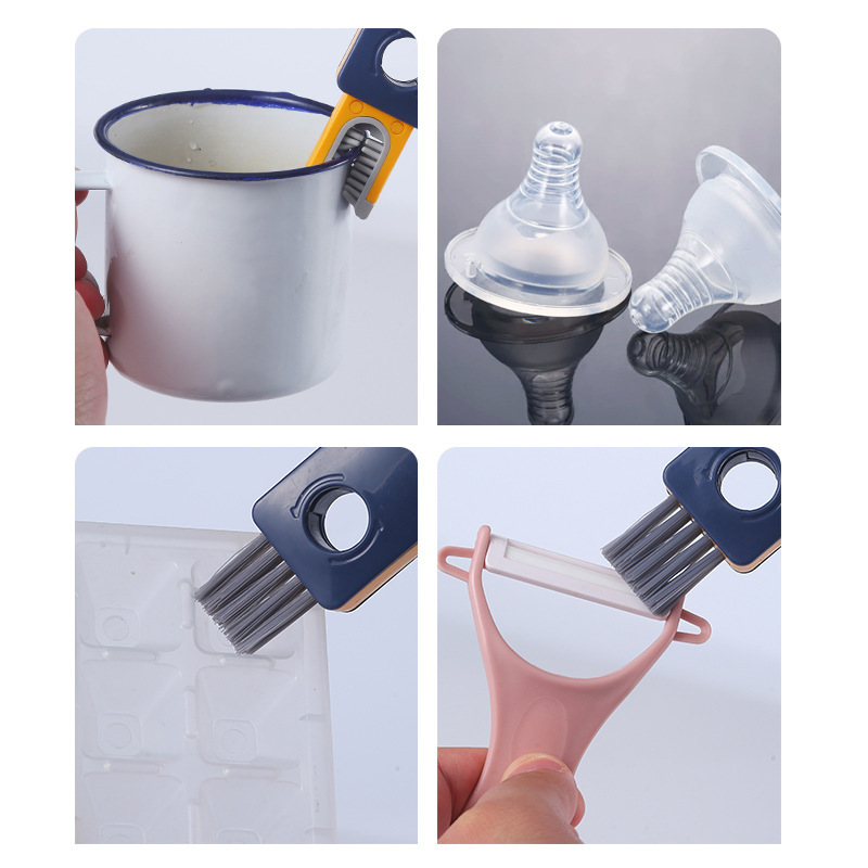 4 In 1 Bottle Gap Cleaner Brush Multifunctional Cup Cleaning Brushes Water Bottles Clean Tool Mini Silicone U-shaped Brush Kitchen Gadgets - Image 8