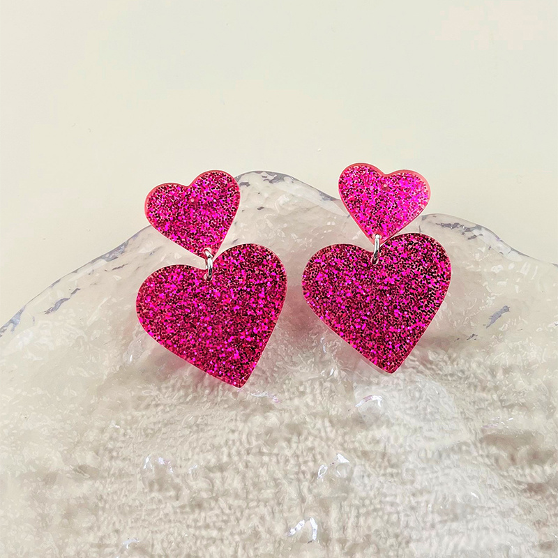 Acrylic Love Earrings Women Valentine's Day Personalized Jewelry - Image 5