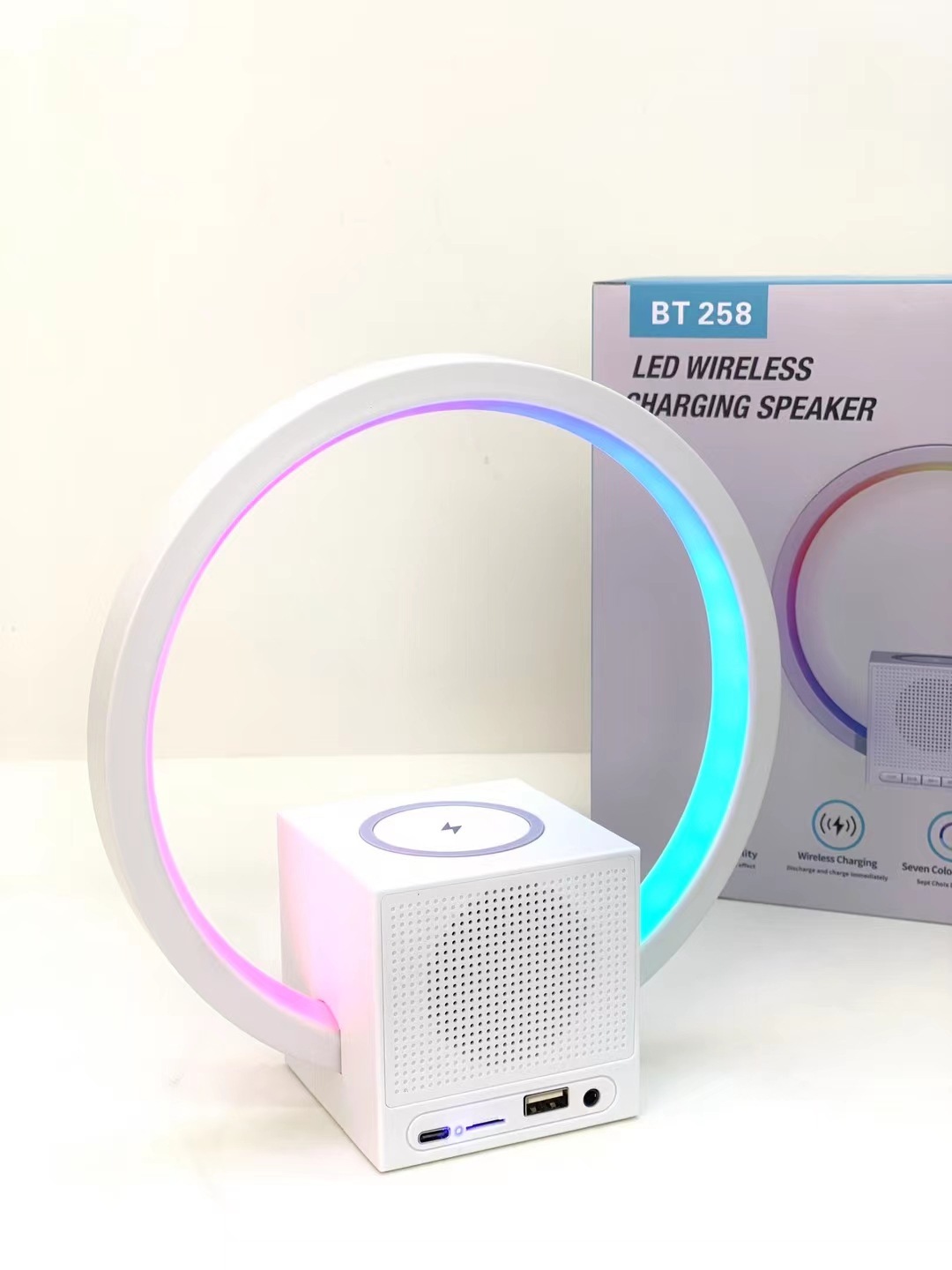 Smart Ambience Light Bluetooth Speaker Wireless Charger - Image 3