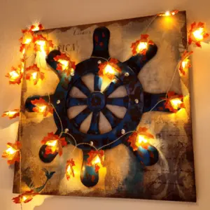 LED Maple Leaf String Lights – Fall & Halloween Decor