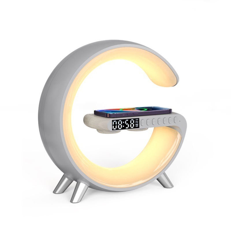 2023 New Intelligent G Shaped LED Lamp Bluetooth Speake Wireless Charger Atmosphere Lamp App Control For Bedroom Home Decor - Image 8