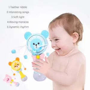 Baby Teether Rattle – Cartoon Animal Musical Toy