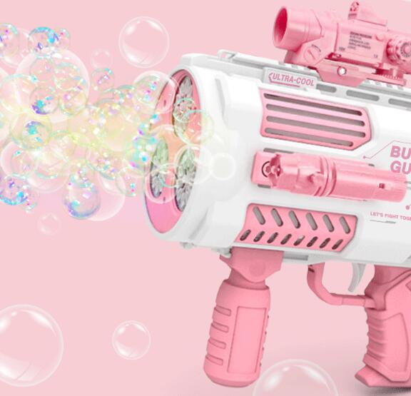 Bubbles Gun Kids Toy Rocket Soap Bubble Machine Guns Automatic Blower Portable Pomperos Toy For Children Gift - Image 4