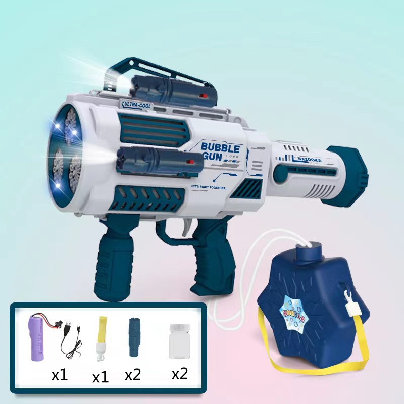Bubbles Gun Kids Toy Rocket Soap Bubble Machine Guns Automatic Blower Portable Pomperos Toy For Children Gift - Image 6
