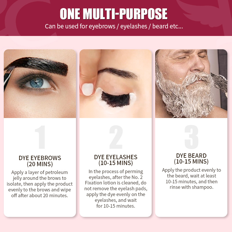 ICONSIGN Lashes Eyebrow Tint Kit Professional Fast Perming Dye Brow Mascara Tattoo Cream Waterproof Long Lasting 60 To 90 Days - Image 9