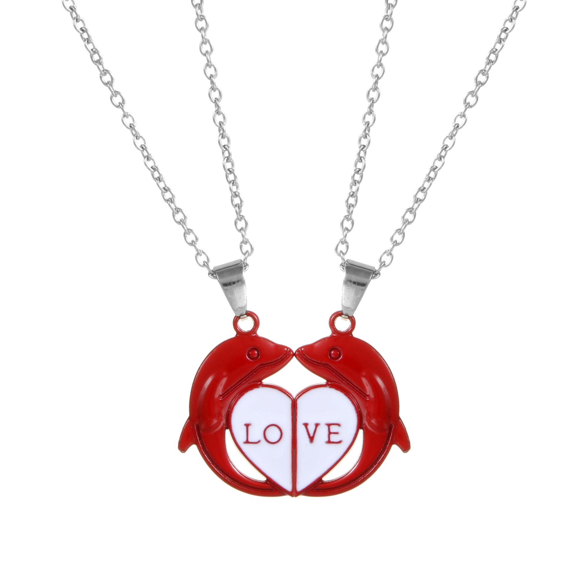 LOVE LOVE LOVE Couple Necklace Magnet Attract Men And Women - Image 9