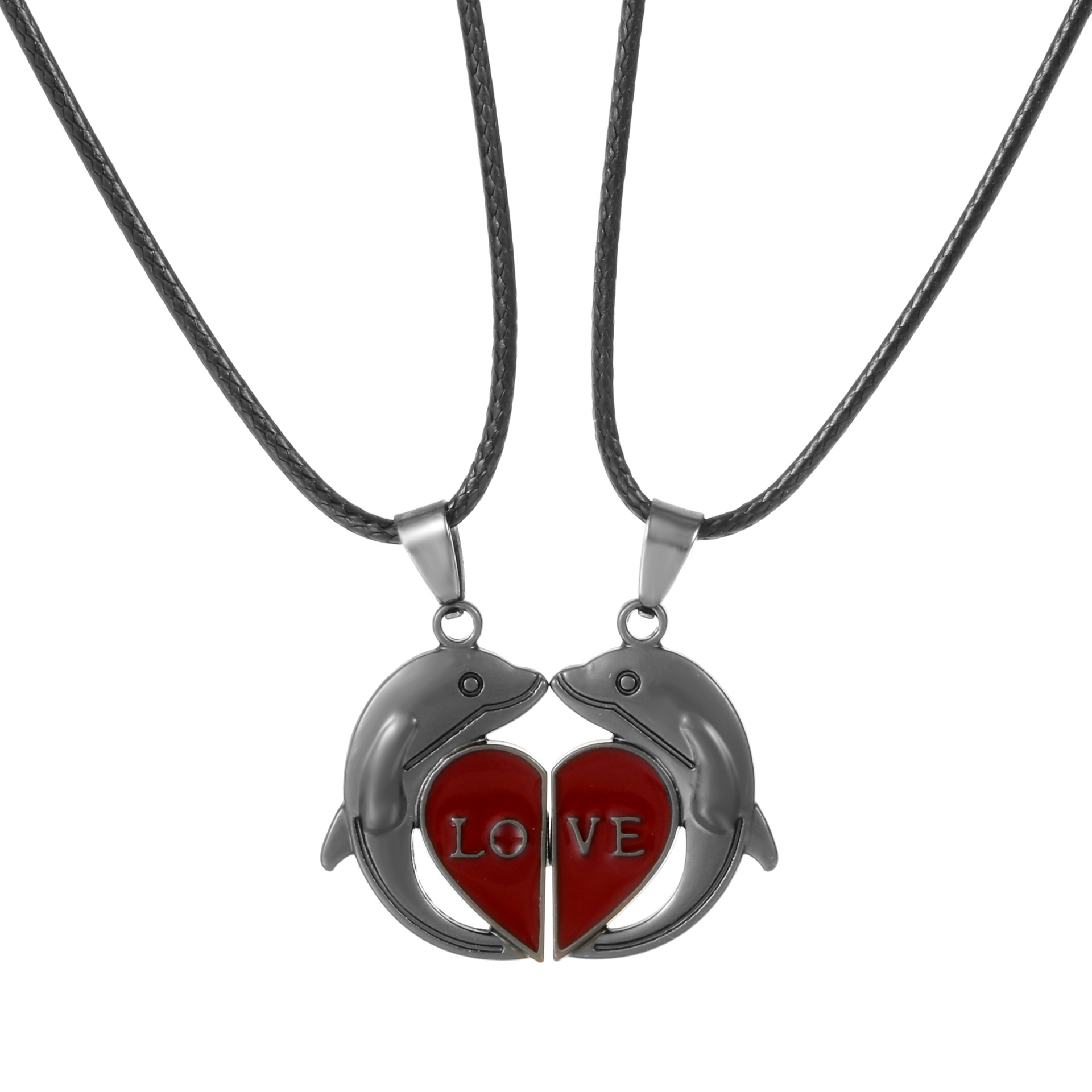 LOVE LOVE LOVE Couple Necklace Magnet Attract Men And Women - Image 7