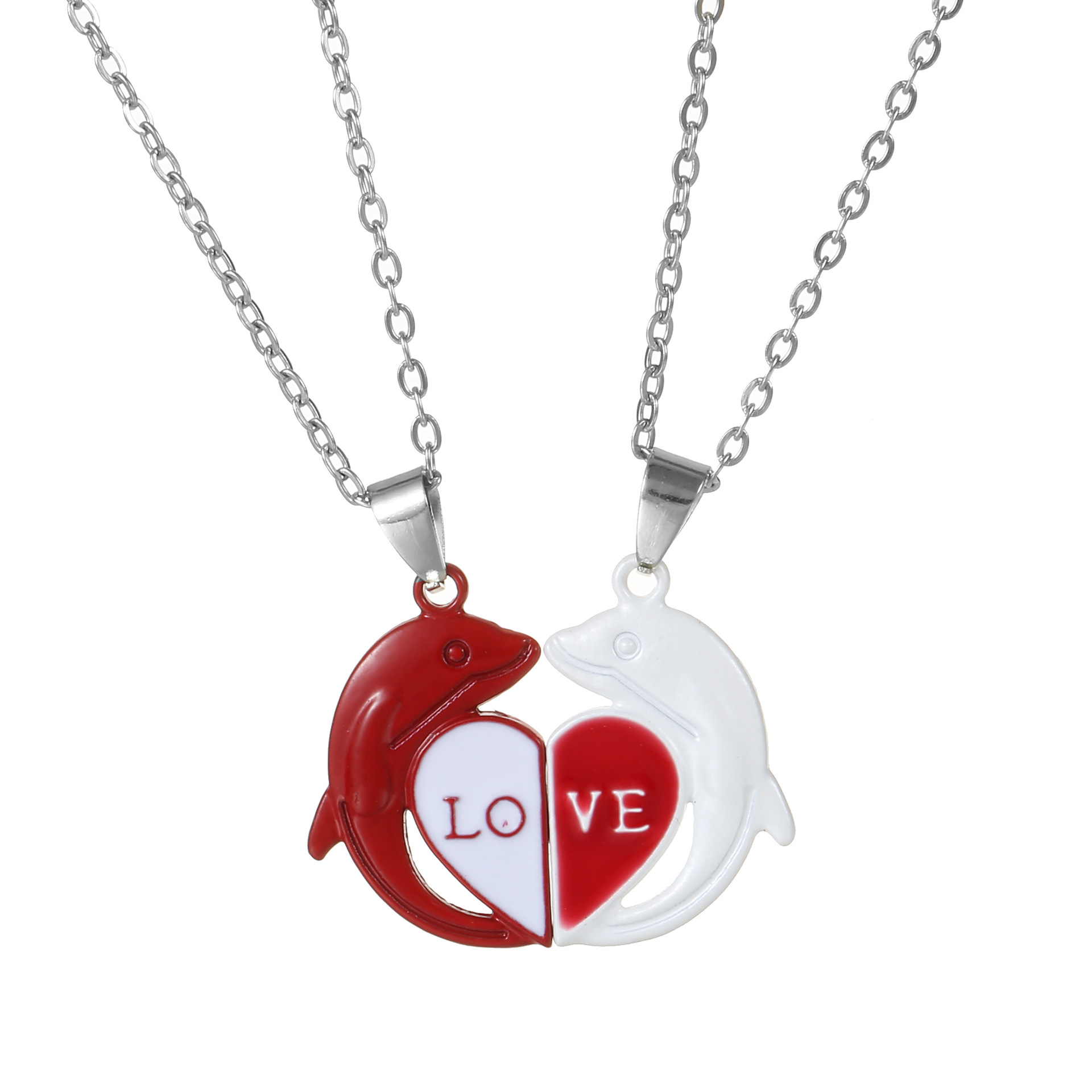 LOVE LOVE LOVE Couple Necklace Magnet Attract Men And Women - Image 8