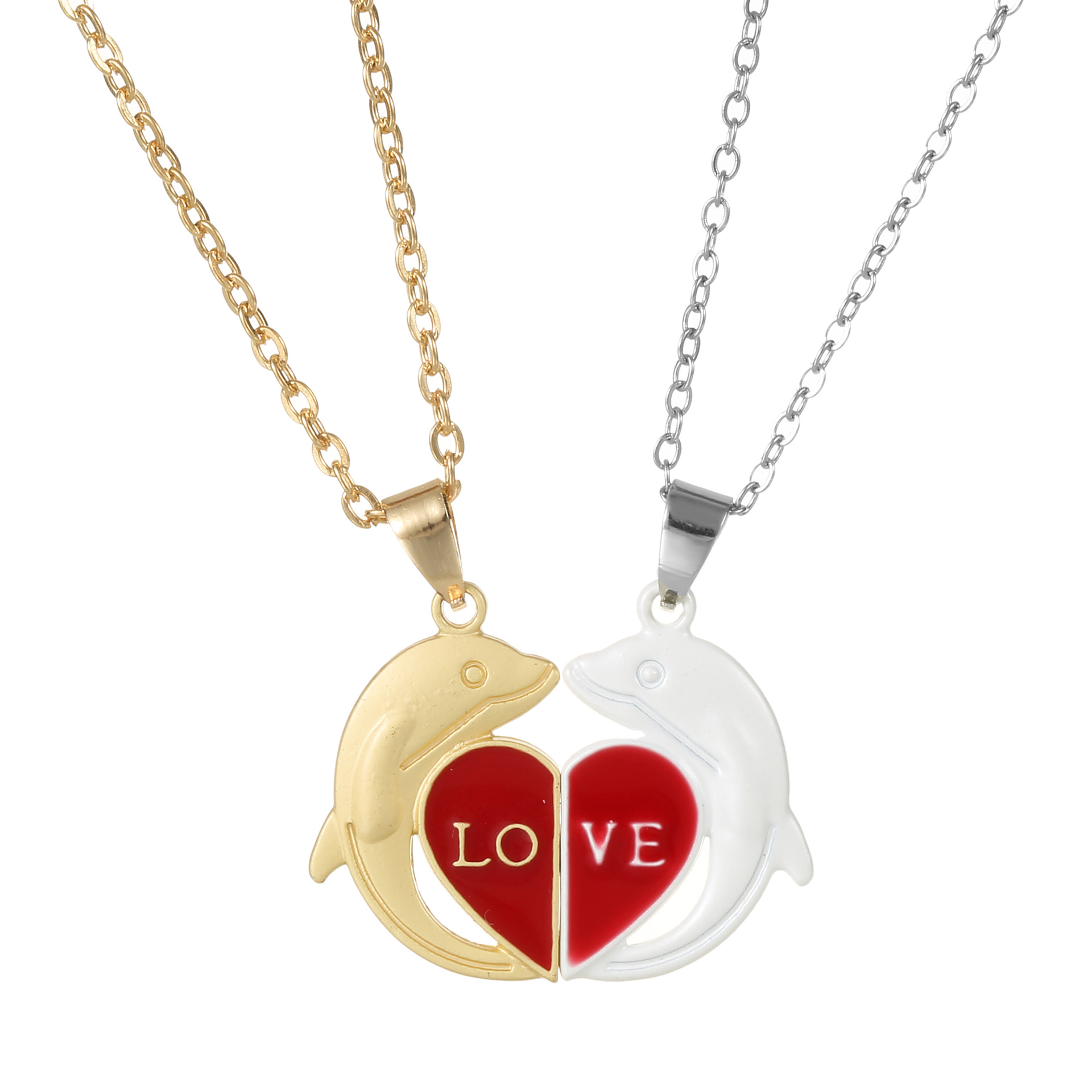 LOVE LOVE LOVE Couple Necklace Magnet Attract Men And Women - Image 10