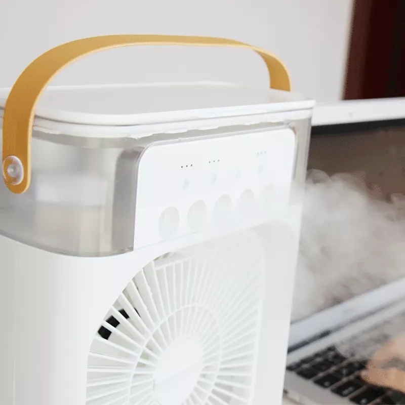 3 In 1 Air Humidifier Cooling USB Fan LED Night Light Water Mist Fun Humidification Fan Spray Electric Fan - Image 5