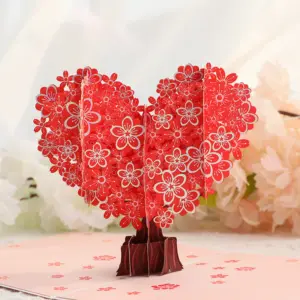 3D Pop-Up Valentine’s Card – Heart Cherry Tree