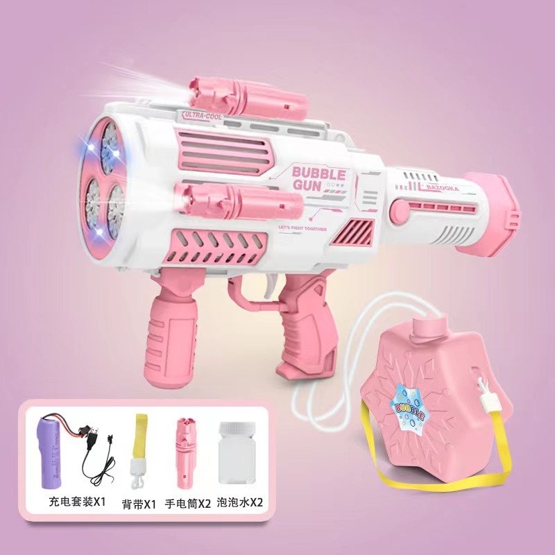 Bubbles Gun Kids Toy Rocket Soap Bubble Machine Guns Automatic Blower Portable Pomperos Toy For Children Gift - Image 5