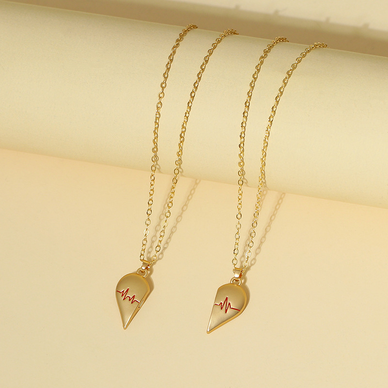 Heartbeat Magnetic Heart Necklace Love Couple Jewelry - Image 5