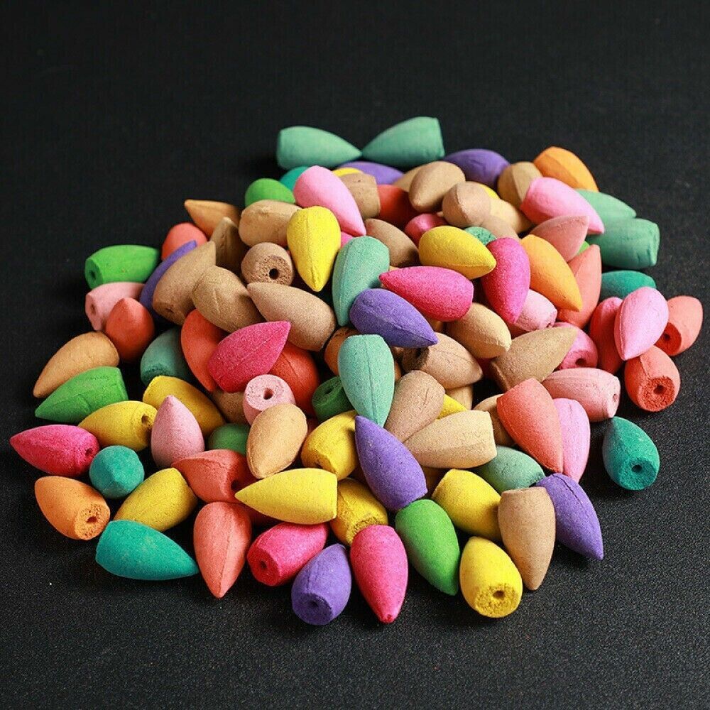 100Pcs Backflow Incense Cones Burner Heavy Smoke Waterfall Buddhism Smoke Cones - Image 3