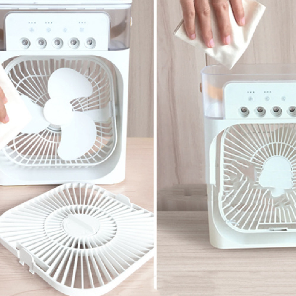 3 In 1 Air Humidifier Cooling USB Fan LED Night Light Water Mist Fun Humidification Fan Spray Electric Fan - Image 7