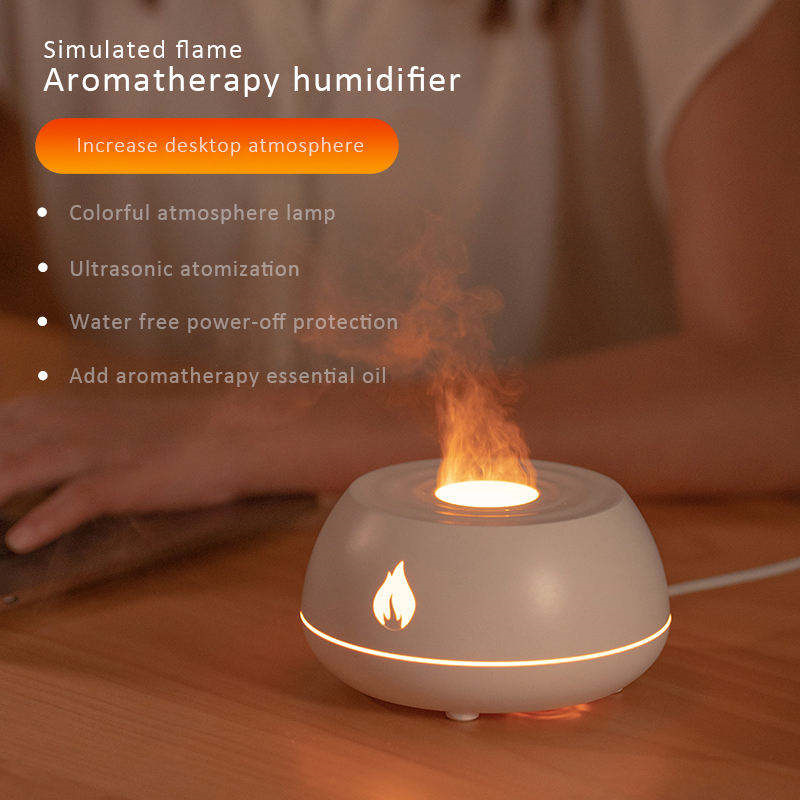 Flame Humidifier Aromatherapy Diffuser 7 Colors Light Home Air Humidifier 130ML USB Room Fragrance Essential Oil Diffuser - Image 4