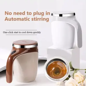 Self-Stirring Coffee Mug – 304 Stainless Steel, Magnetic