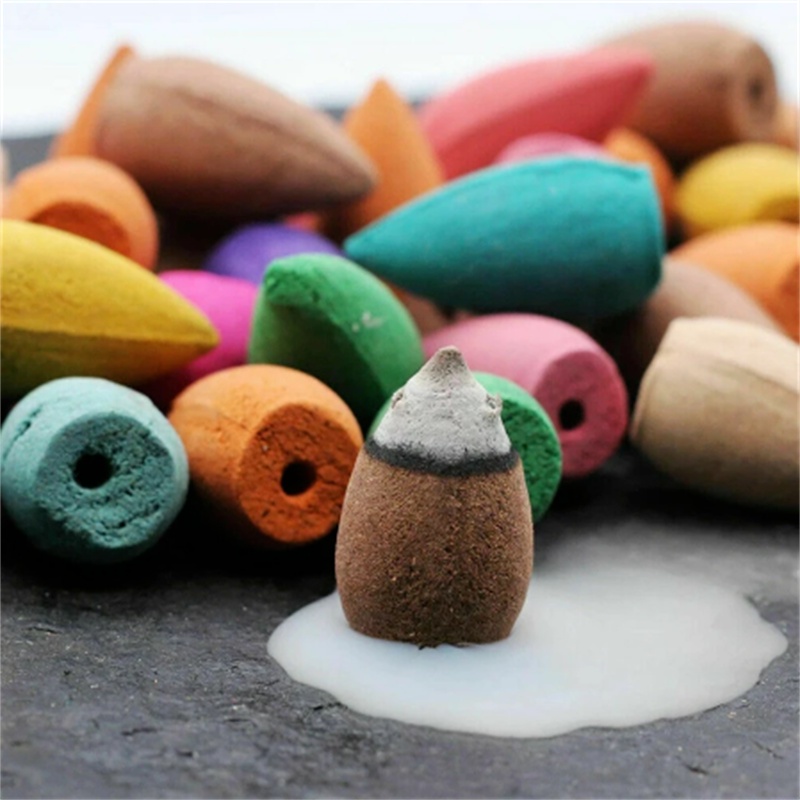 100Pcs Backflow Incense Cones Burner Heavy Smoke Waterfall Buddhism Smoke Cones - Image 7