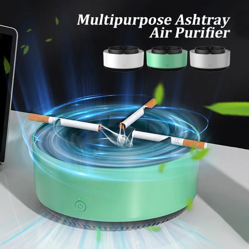 Smokeless Ashtray with Air Purifier Fan – Portable Car & Home