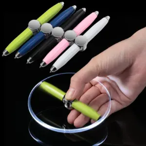 LED Fidget Spinner Pen – Metal Ballpoint, Light-Up
