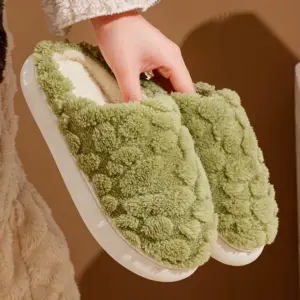 Soft Plush Fleece Slippers – Cozy Slip-On, Women & Men