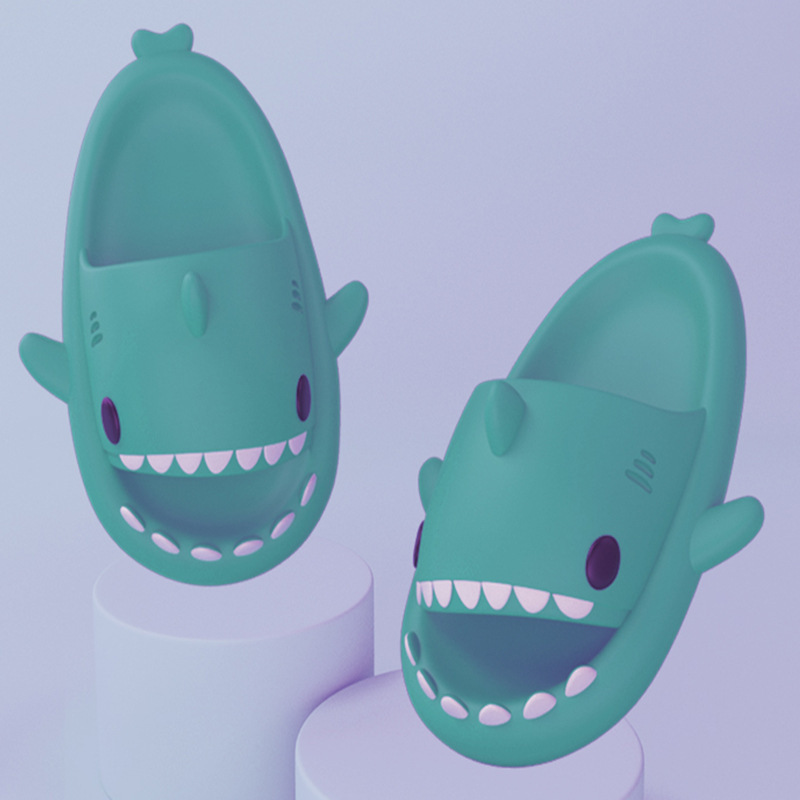 Adult's Slippers Indoor Outdoor Funny Shark Cartoon – view 7