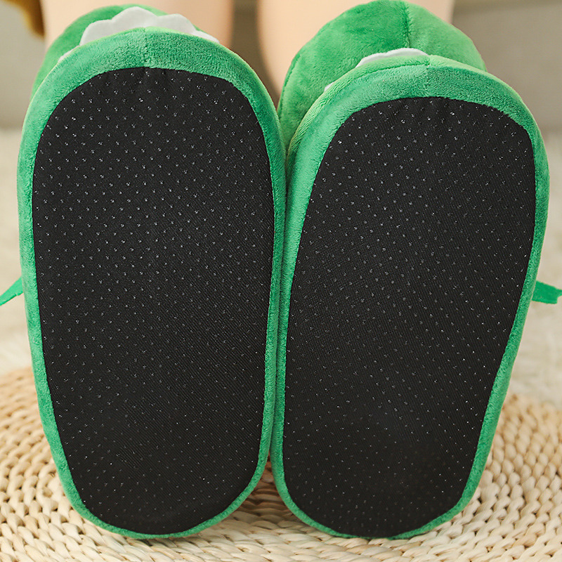 Cotton Slippers Mouth Will Move Plush Cute Funny Indoor Winter Couple Soft Bottom Plush Toys Indoor Slippers – view 3