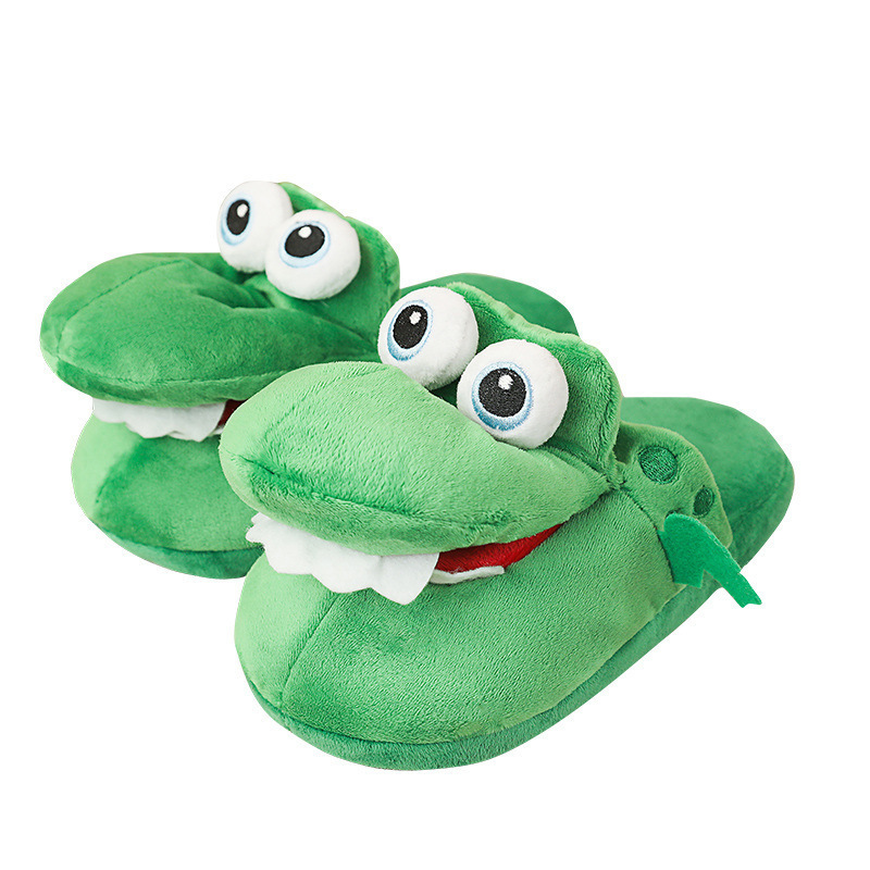 Cotton Slippers Mouth Will Move Plush Cute Funny Indoor Winter Couple Soft Bottom Plush Toys Indoor Slippers – view 4