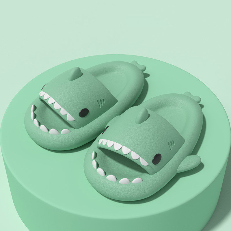 Adult's Slippers Indoor Outdoor Funny Shark Cartoon – view 10