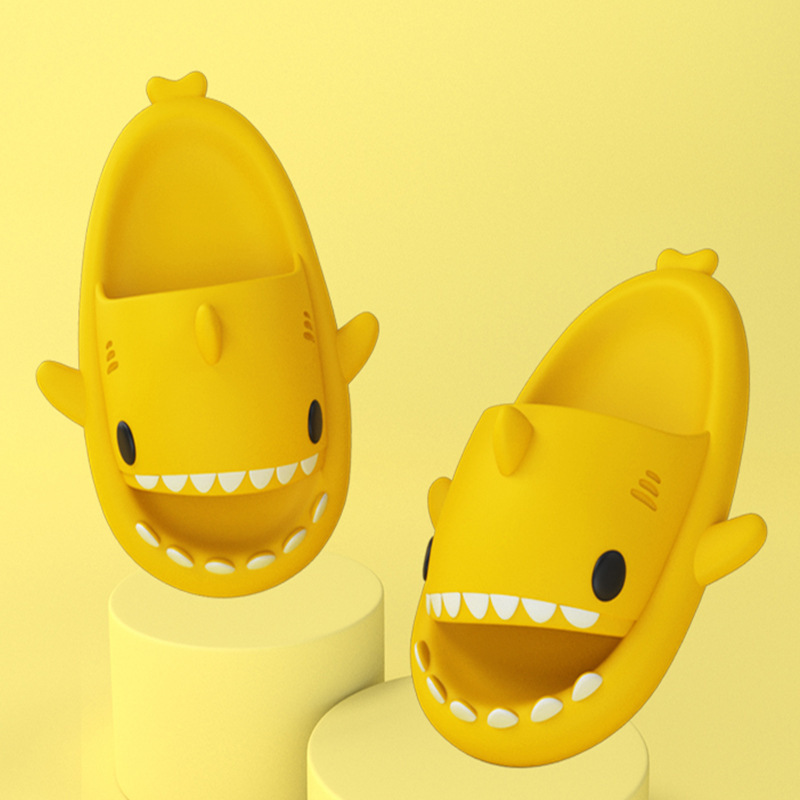 Adult's Slippers Indoor Outdoor Funny Shark Cartoon – view 6