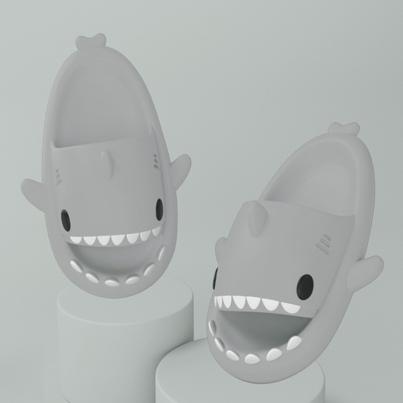 Adult's Slippers Indoor Outdoor Funny Shark Cartoon – view 9