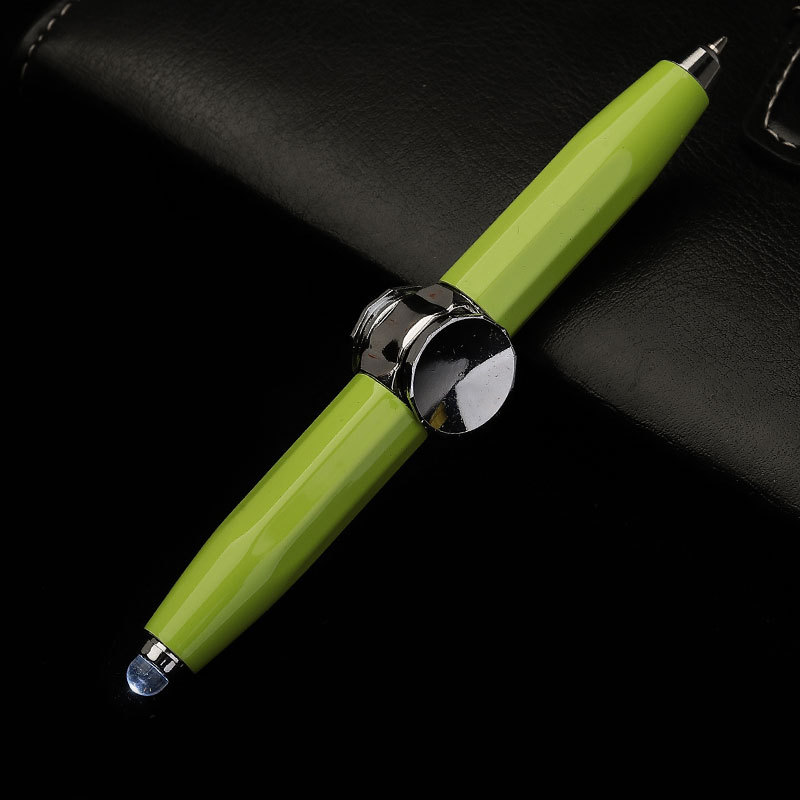 Creative Multi-Function LED Pen Spinning Decompression Gyro Metal Ballpoint Pen Fashion Office School Supplies Writing Pens –