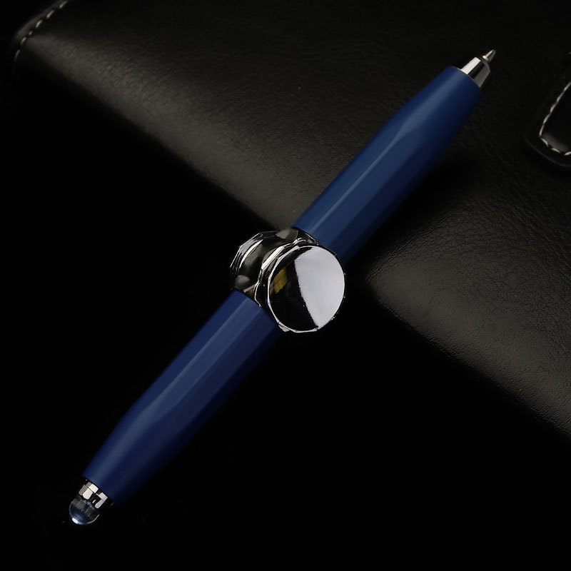 Creative Multi-Function LED Pen Spinning Decompression Gyro Metal Ballpoint Pen Fashion Office School Supplies Writing Pens –