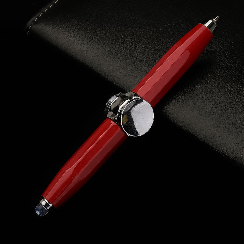Creative Multi-Function LED Pen Spinning Decompression Gyro Metal Ballpoint Pen Fashion Office School Supplies Writing Pens –