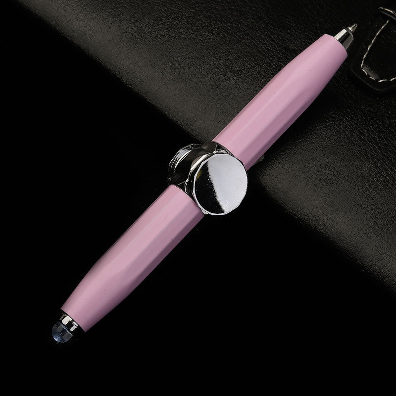 Creative Multi-Function LED Pen Spinning Decompression Gyro Metal Ballpoint Pen Fashion Office School Supplies Writing Pens –