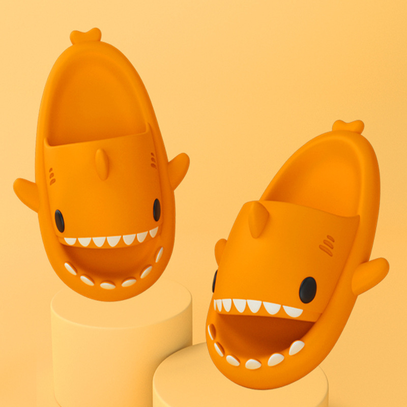 Adult's Slippers Indoor Outdoor Funny Shark Cartoon – view 5