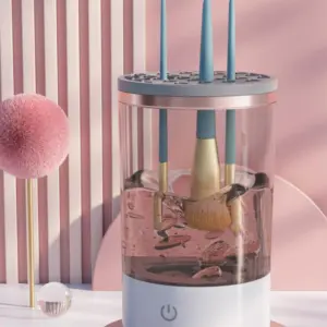 Electric Makeup Brush Cleaner – USB Rechargeable Brush Spinner