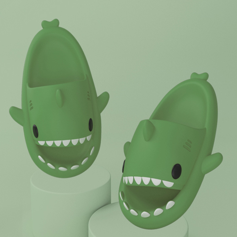 Adult's Slippers Indoor Outdoor Funny Shark Cartoon – view 4