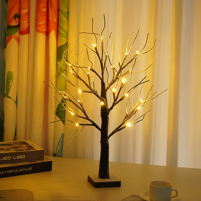 Lighted Birch Tree – 18 in LED Tabletop Christmas Decor – view 2