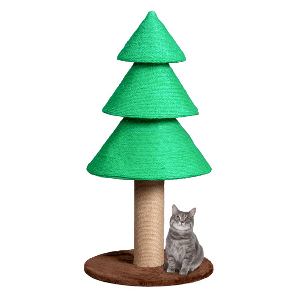 Christmas Tree Cat Scratcher – 31.5 in Sisal Scratching Post – view 3
